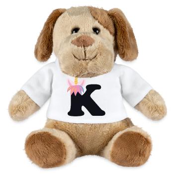 Einhorn-Buchstabe Regenbogenstyle "K" | be unique - MiniFeet® Hund Helge - Weiß - Vorne