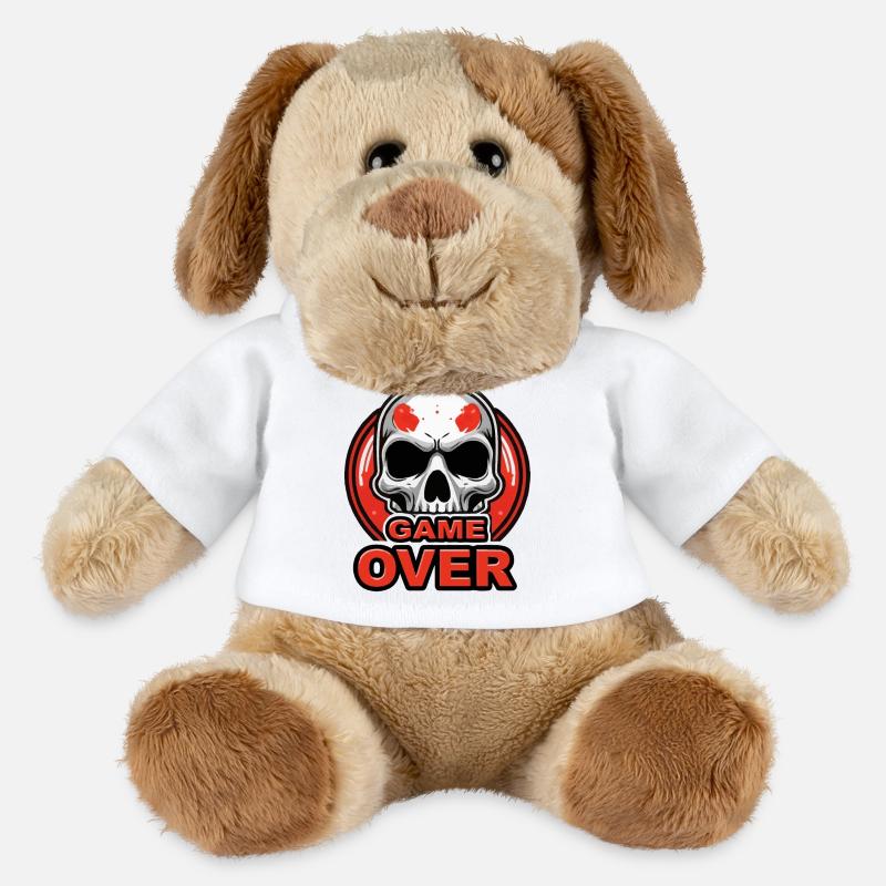 Skull-Spiel vorbei Red Crest - MiniFeet® Hund Helge - Weiß