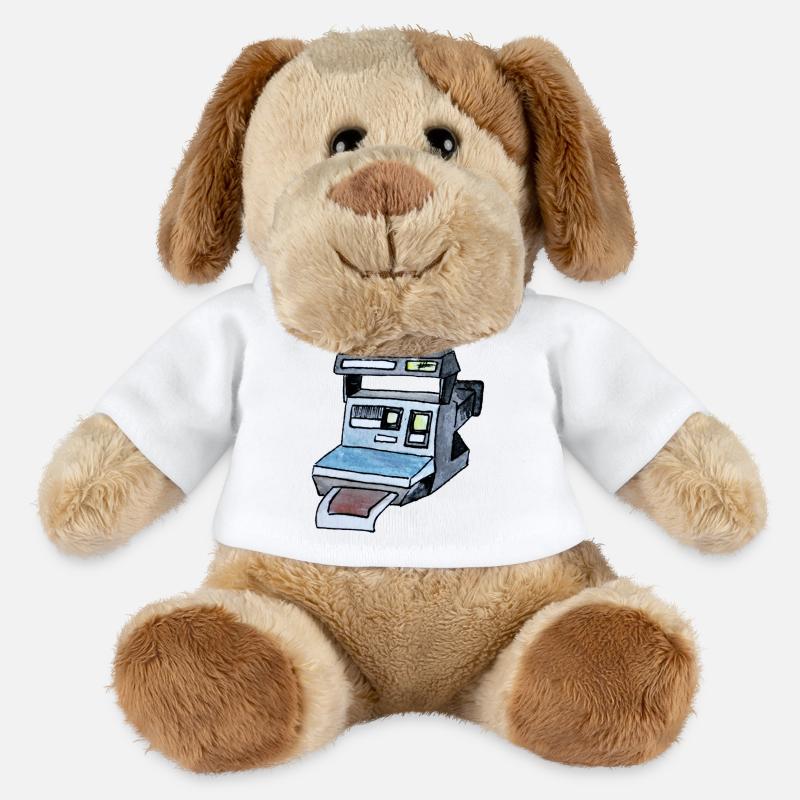Caméra - Chien en peluche Helge MiniFeet® - blanc