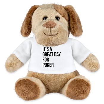 poker - Chien en peluche Helge MiniFeet® - blanc - Devant