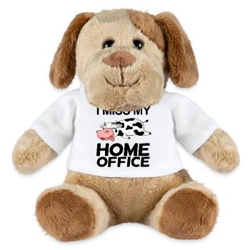 Bureau à domicile Dire drôle - Chien en peluche Helge MiniFeet® - blanc - Devant