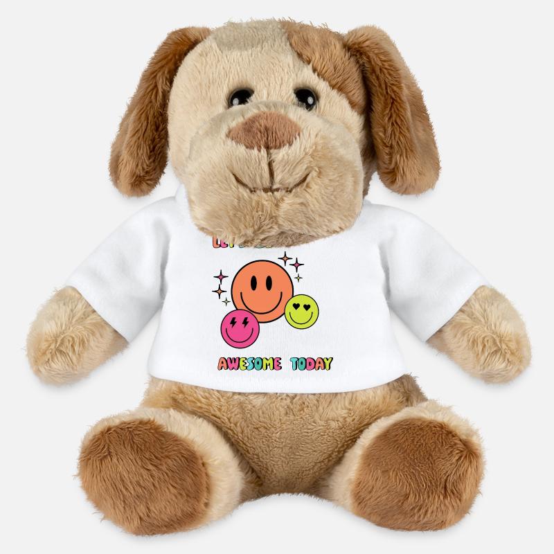 Lets be AWESOME today - Geschenkidee - Geschenk - MiniFeet® Hund Helge - Weiß