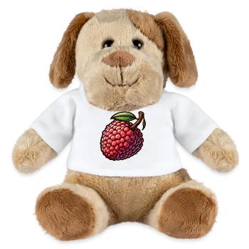 Bunte und detaillierte Litschi-Illustration - MiniFeet® Hund Helge - Weiß - Vorne
