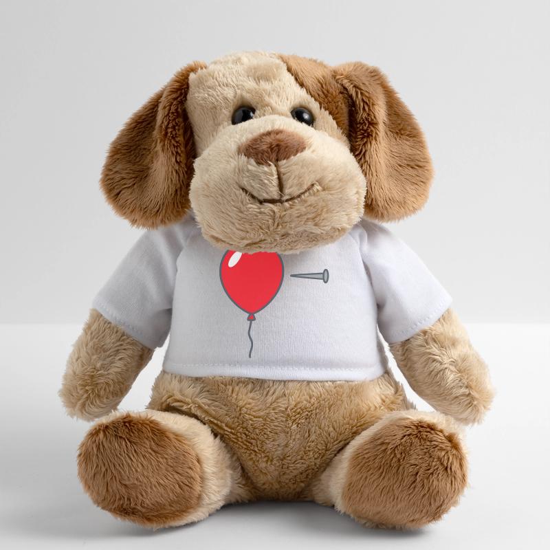 • « Éclatez le ballon – Conception graphique audacieuse Chien en peluche Helge MiniFeet®
