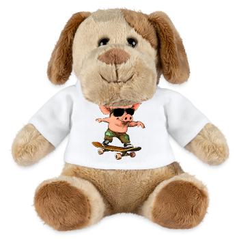 Skateboarder Piglet - MiniFeet® Dog Helge - white - Front