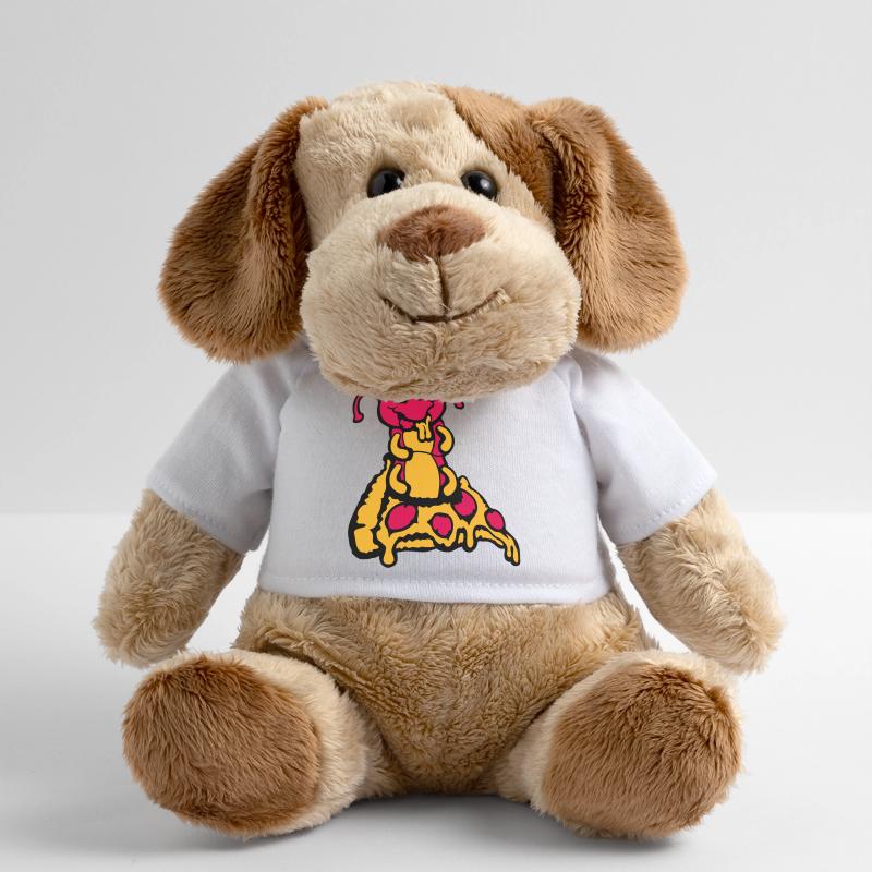 Caterpillar Eats Pizza Salami Hole Funny Hungry Cheese MiniFeet® Dog Helge