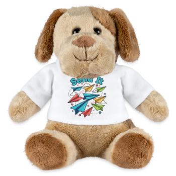 Send It Papierflugzeuge - MiniFeet® Hund Helge - Weiß - Vorne