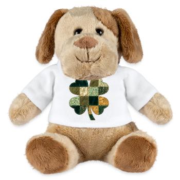 Style de courtepointe en trèfle patchwork - Chien en peluche Helge MiniFeet® - blanc - Devant