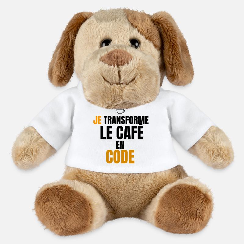 I turn the code into a coffee - MiniFeet® Dog Helge - white