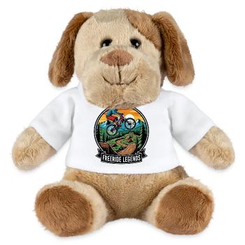Motif VTT VTT Enduro Freeride Legends - Chien en peluche Helge MiniFeet® - blanc - Devant