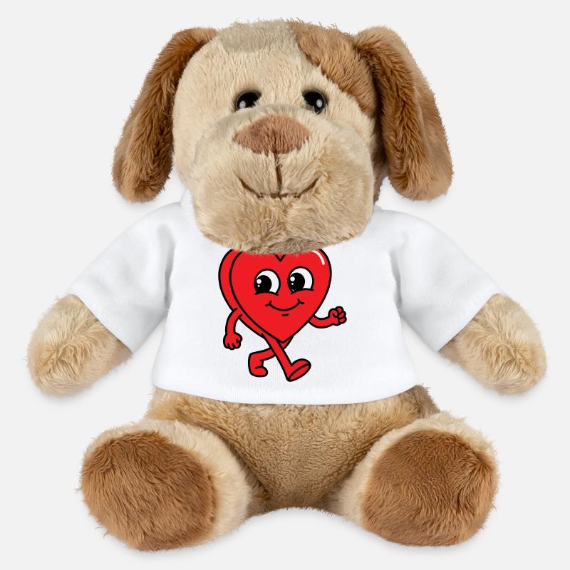 Gehendes Herz - MiniFeet® Hund Helge - Weiß
