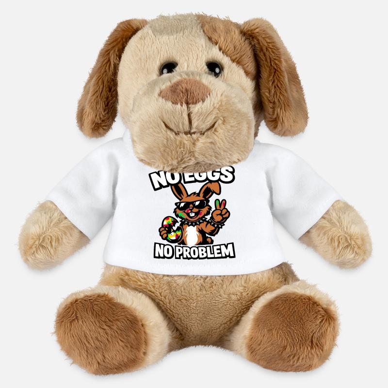 Funny Easter Bunny – No Eggs No Problem - MiniFeet® Hund Helge - Weiß