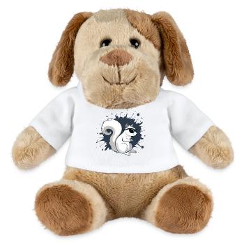 Écureuil blanc chic avec lunettes noires - Chien en peluche Helge MiniFeet® - blanc - Devant