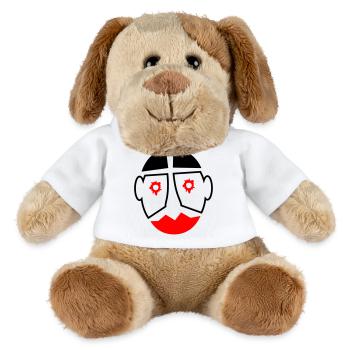 Motif du masque de clown du Carnaval d’Halloween - Chien en peluche Helge MiniFeet® - blanc - Devant