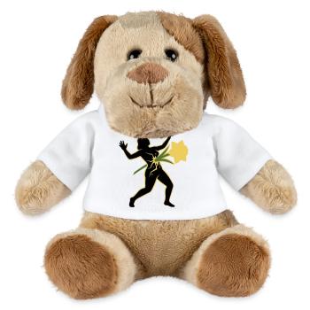 Tanz der Silhouette mit der Blume - MiniFeet® Hund Helge - Weiß - Vorne