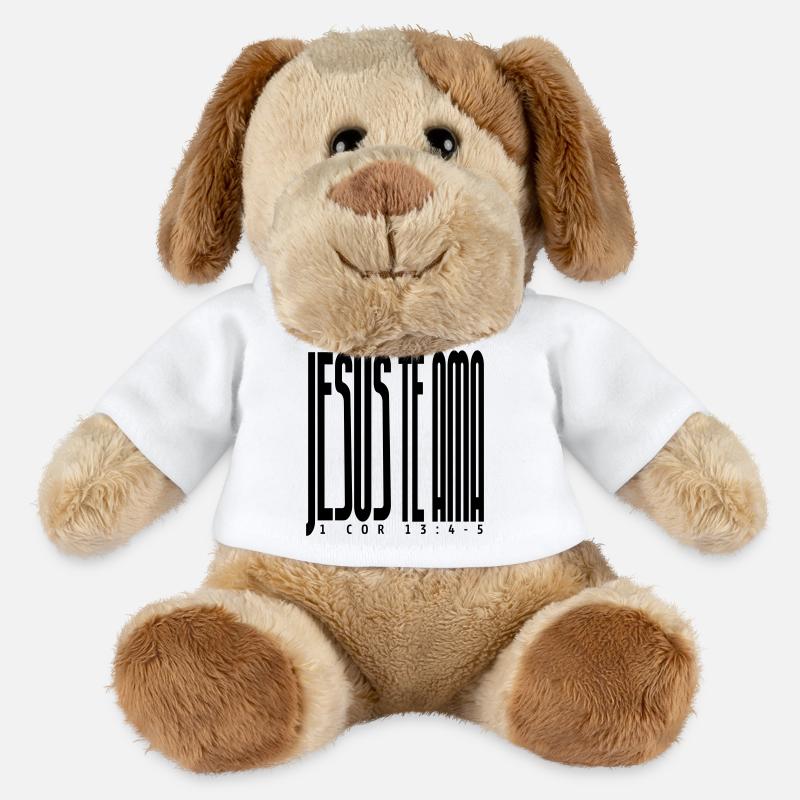 Jesus liebt dich 2 - MiniFeet® Hund Helge - Weiß