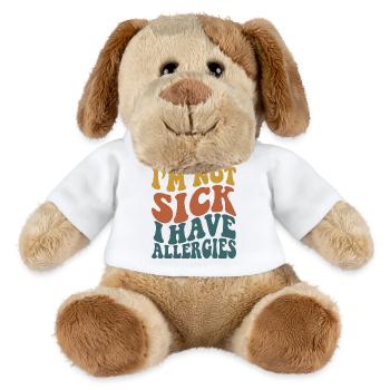 Ich bin nicht krank, ich habe Allergien – Allergiesaison - MiniFeet® Hund Helge - Weiß - Vorne