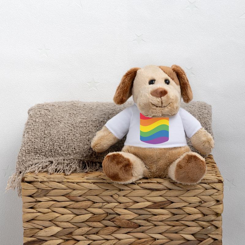 Rainbow Wave Pride Flag Minimal Design MiniFeet® Hund Helge