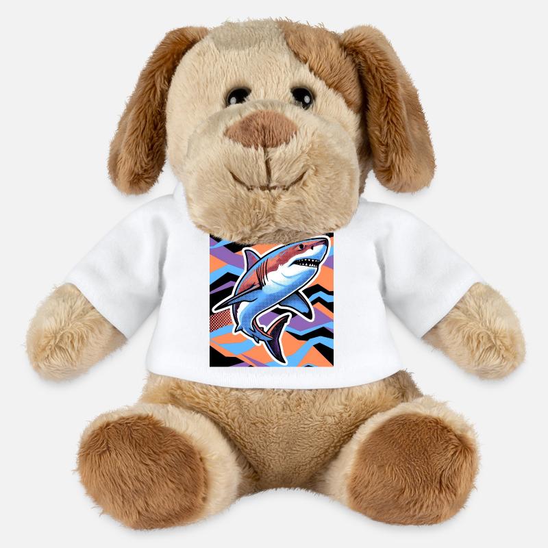 Requin - Chien en peluche Helge MiniFeet® - blanc