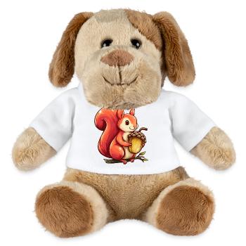 Cuddly squirrel with acorn - MiniFeet® Dog Helge - white - Front