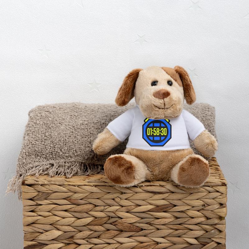 Stoppuhr Bestzeit Halbmarathon MiniFeet® Hund Helge