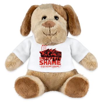 Industry of Shame – Stop Factory Farming - MiniFeet® Dog Helge - white - Front