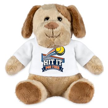 Hit It Por Tres Tennis Logo - MiniFeet® Hund Helge - Weiß - Vorne
