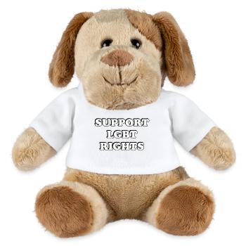 Soutenez les droits LGBT - Chien en peluche Helge MiniFeet® - blanc - Devant