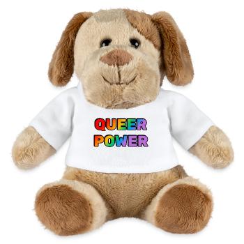 Pouvoir queer - Chien en peluche Helge MiniFeet® - blanc - Devant