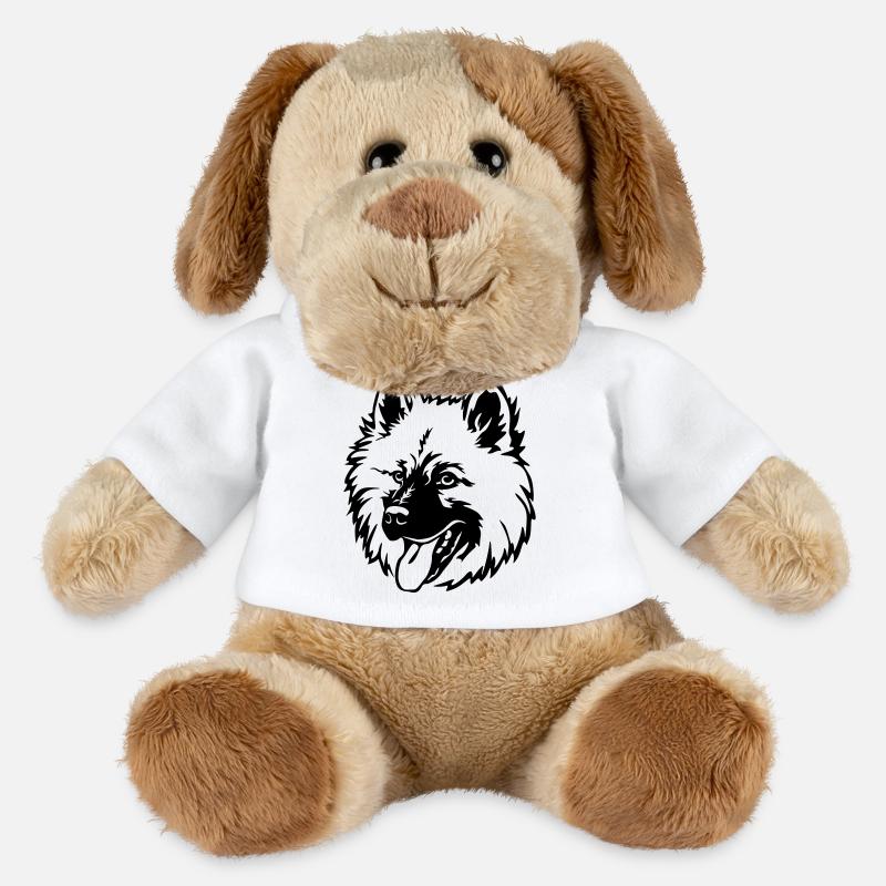 Eurasier Kopf - MiniFeet® Hund Helge - Weiß