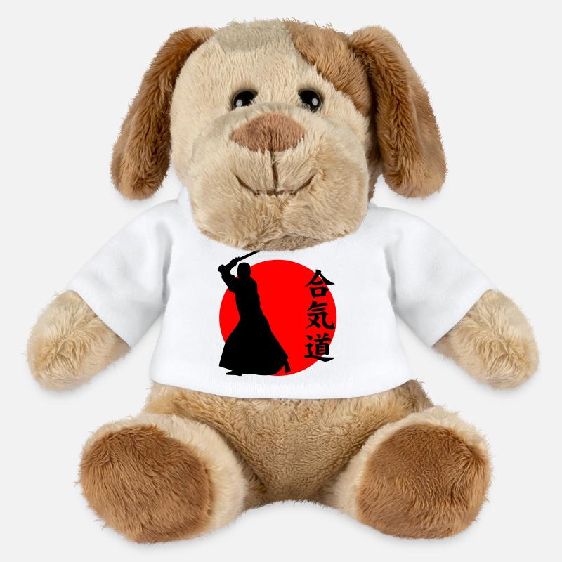 Aïkido - Chien en peluche Helge MiniFeet® - blanc