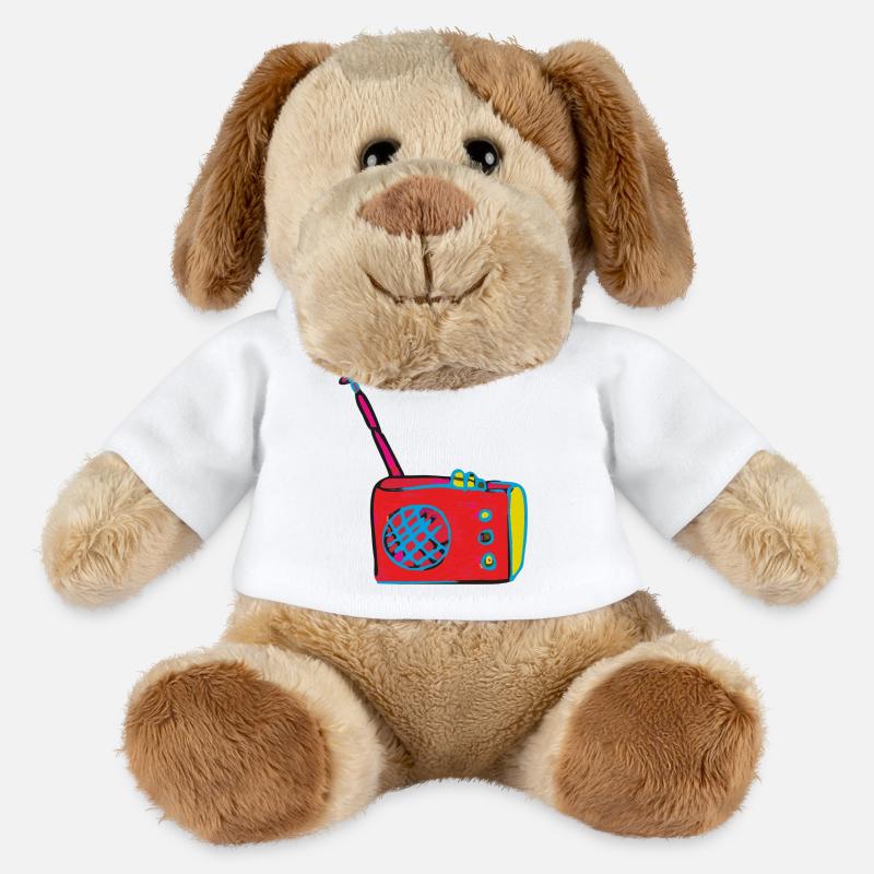 radio kunst - MiniFeet® Hund Helge - Weiß