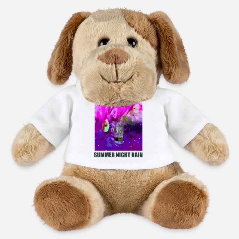 Nuit D’étéPluie Abstrait - Chien en peluche Helge MiniFeet® - blanc