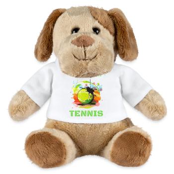 Born to play Tennis - Tennis Lovers T-Shirt - MiniFeet® Dog Helge - white - Front