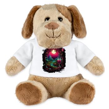happy present idea birthday present peace symbol - MiniFeet® Hund Helge - Weiß - Vorne