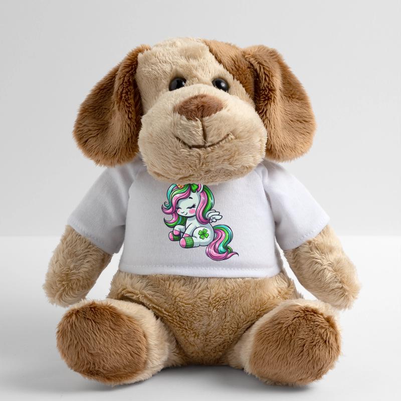 Conception de célébration de la licorne de la Saint-Patrick Chien en peluche Helge MiniFeet®