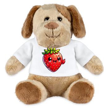 Fraise Fraises - Chien en peluche Helge MiniFeet® - blanc - Devant