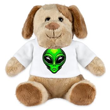 Alien extraterrestre martien - Chien en peluche Helge MiniFeet® - blanc - Devant