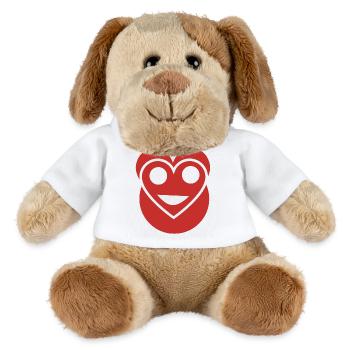 Gesicht verliebte Person - MiniFeet® Hund Helge - Weiß - Vorne