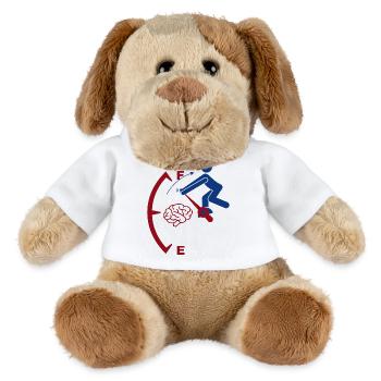 "Fuel Brain Loaded" - MiniFeet® Dog Helge - white - Front