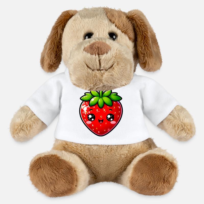 Erdbeeren Erdbeeren - MiniFeet® Hund Helge - Weiß