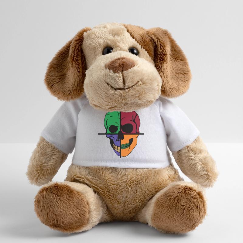 Vier geteilter Skelettschädel MiniFeet® Hund Helge