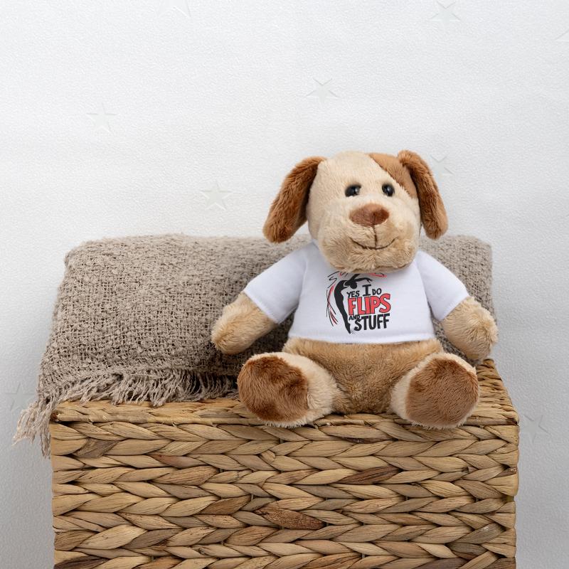 , je fais des flips et des trucs ! Chien en peluche Helge MiniFeet®