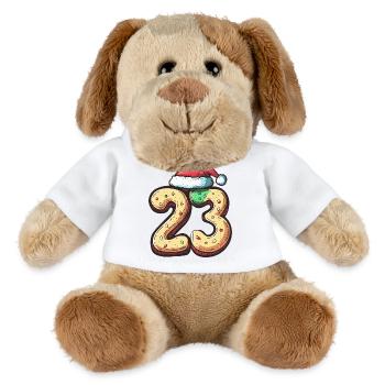 23 Number Christmas Cookie - MiniFeet® Dog Helge - white - Front