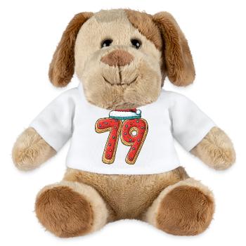 79 Number Christmas Cookie - MiniFeet® Dog Helge - white - Front