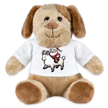 Chèvre de montagne Père Noël dessin animé - Chien en peluche Helge MiniFeet® - blanc - Devant