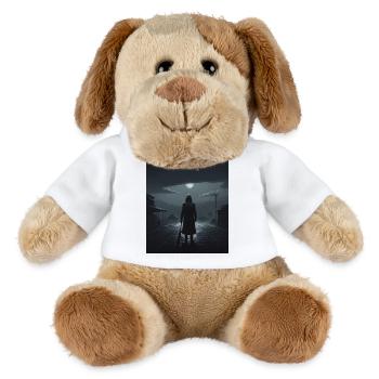 Figure mystérieuse la nuit - Chien en peluche Helge MiniFeet® - blanc - Devant