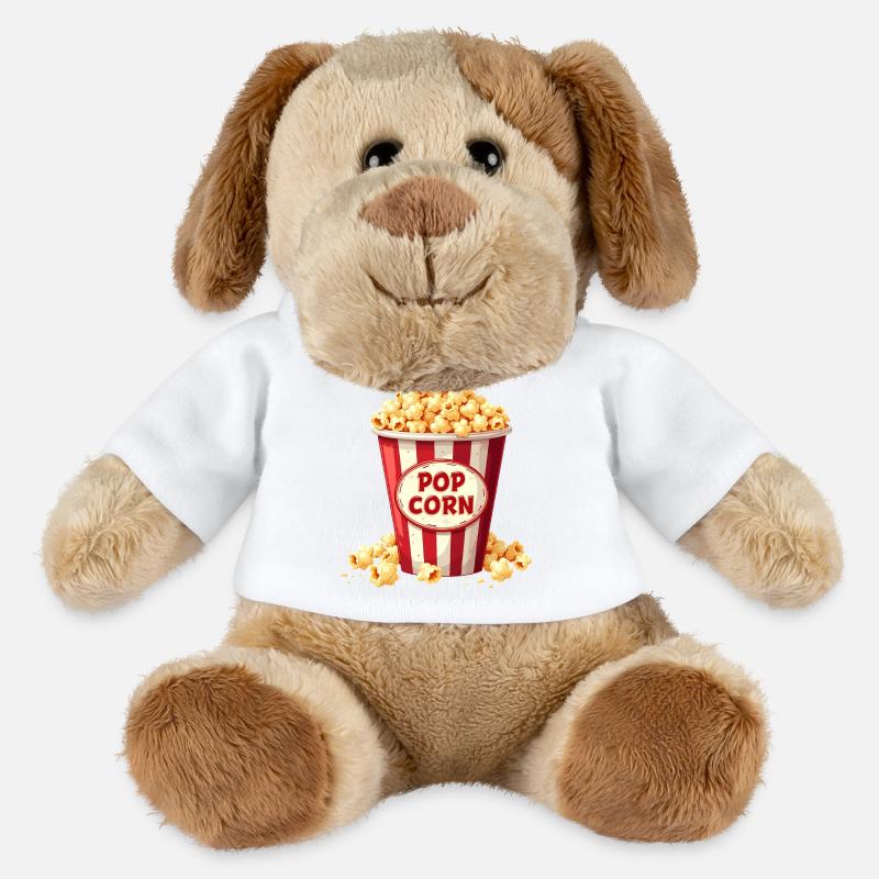 Carnaval costumé de pop-corn - Chien en peluche Helge MiniFeet® - blanc