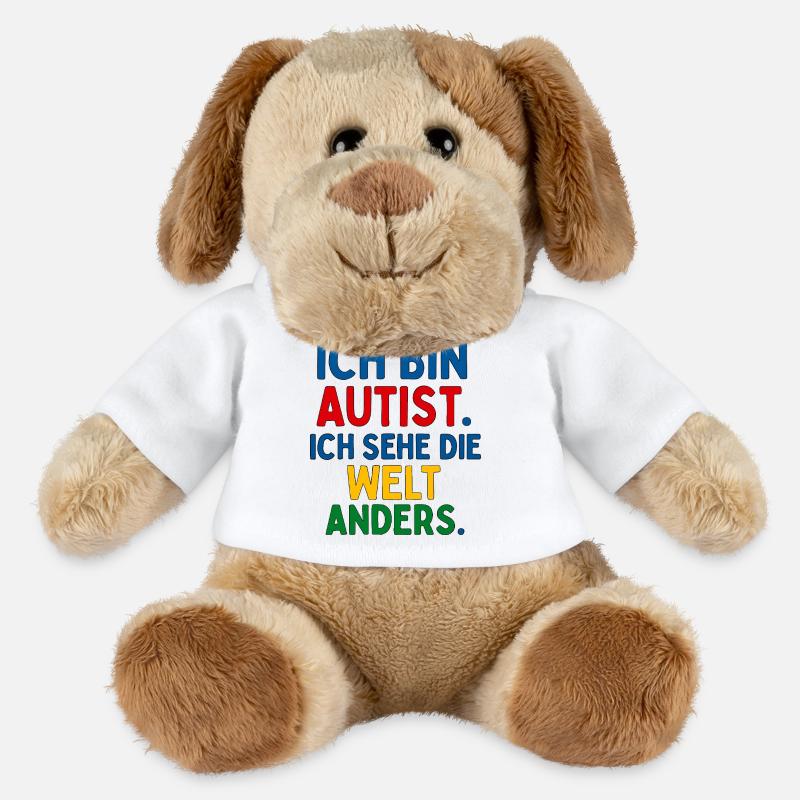 Ich bin Autist. Ich sehe die Welt anders. - MiniFeet® Hund Helge - Weiß