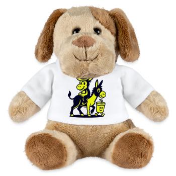 Donkey on donkey and drink - MiniFeet® Dog Helge - white - Front
